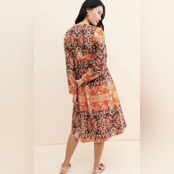 Anthropologie Agua Bendita Elayna Midi Dress Small - Picture 5 of 14